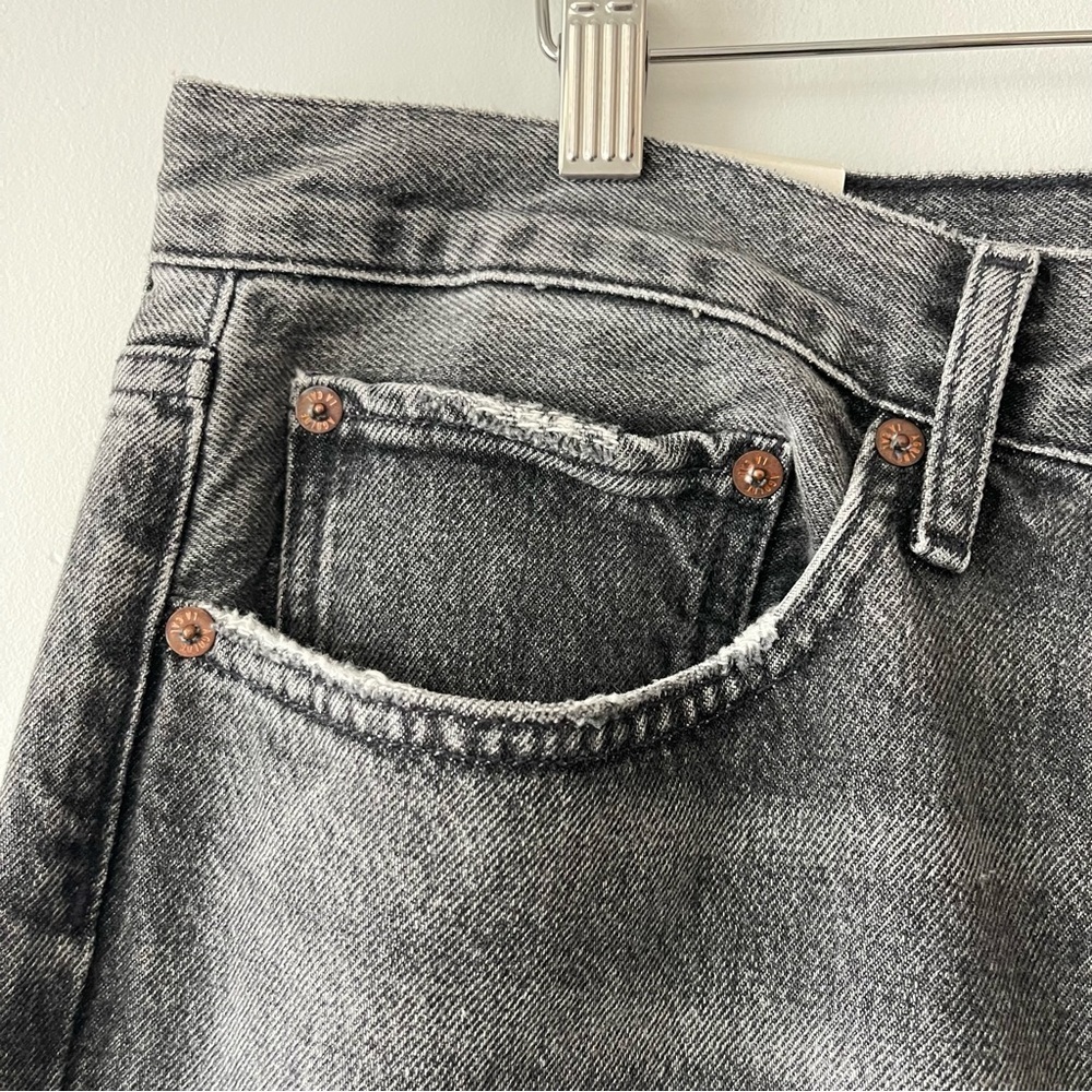 ❌SOLD❌ Agolde 90's Mid Rise Loose Fit High Rise Washed Black Denim Jeans size 34 - Picture 6 of 16